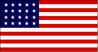 The flag of the United States, featuring 13 horizontal stripes in red and white, and a blue field with 50 white stars.